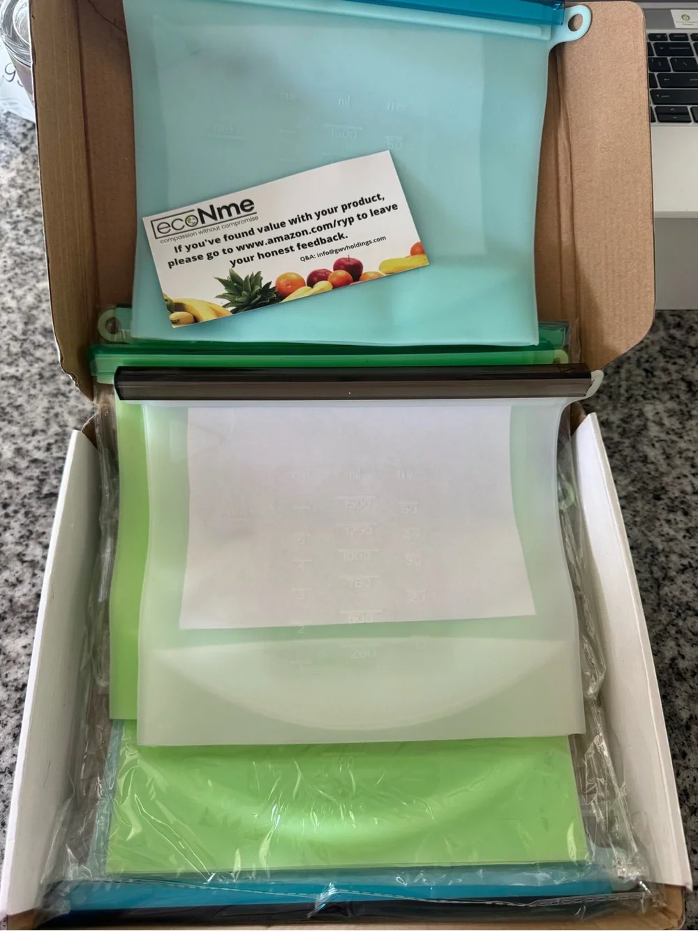 EcoNme Floral White & Green Box Set